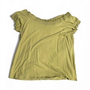 Women's Green Off-Shoulder Top